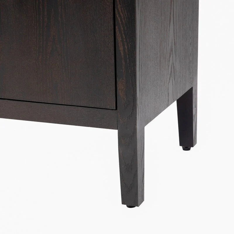 Vintage Holz-Sideboard mit 4 Metallgriffen