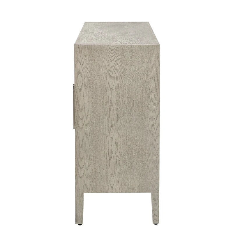 Vintage Holz-Sideboard mit 4 Metallgriffen
