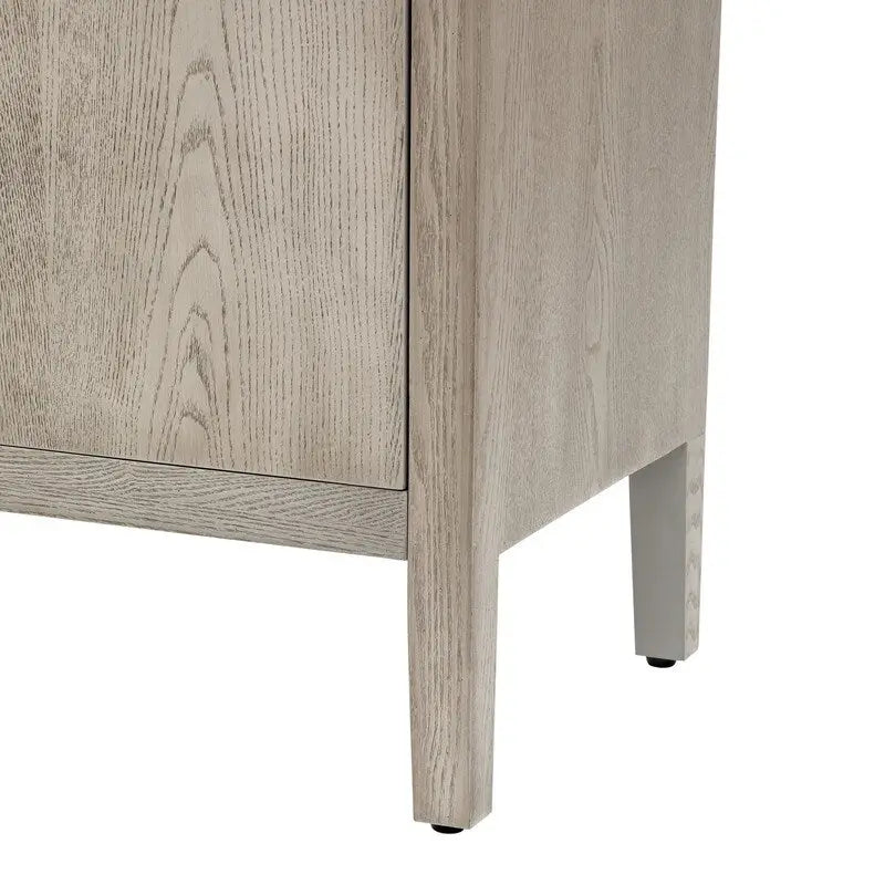 Vintage Holz-Sideboard mit 4 Metallgriffen