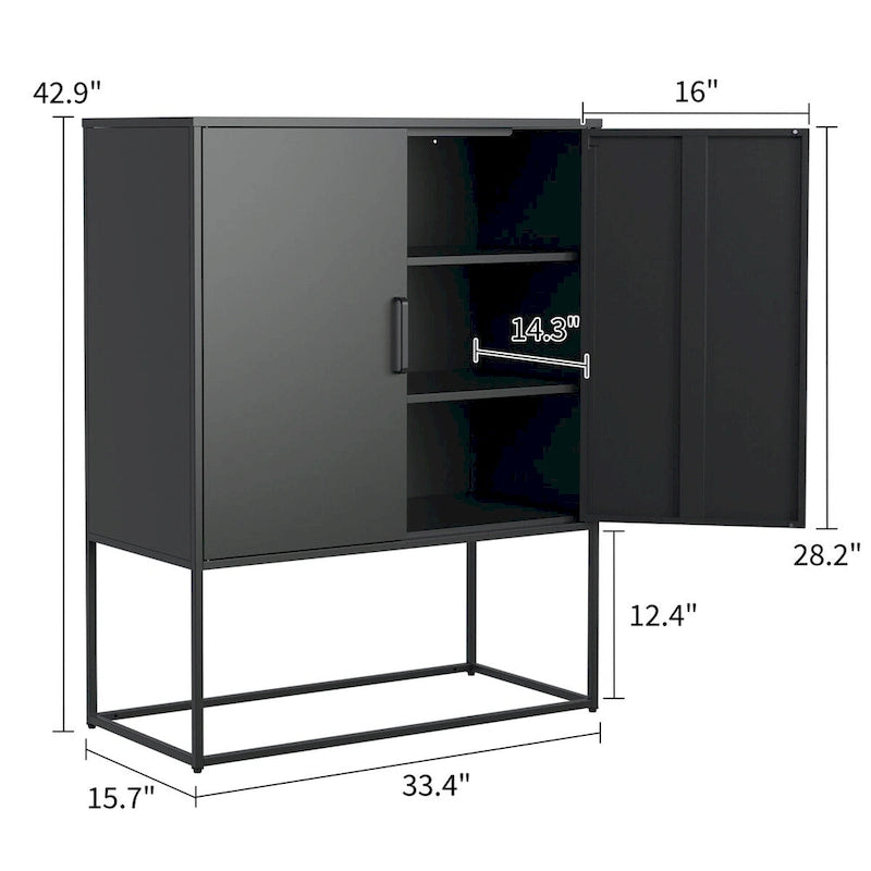 Stahlschrank mit Magnetüren