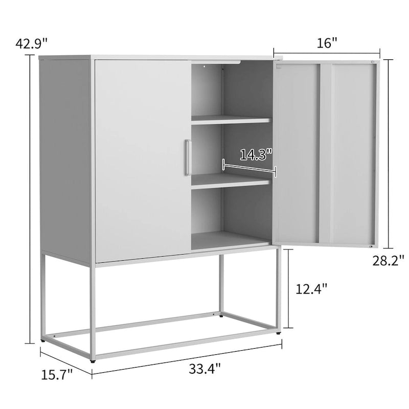 Stahlschrank mit Magnetüren