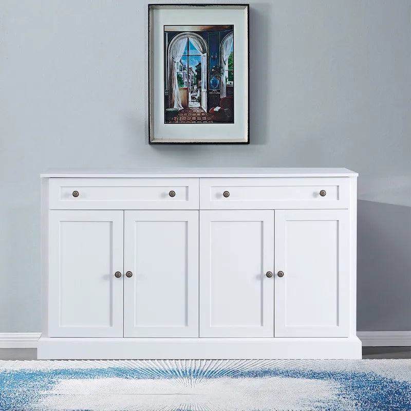 Minimalistisches Sideboard aus Holz mit 2 Schubladen und 2 Türen