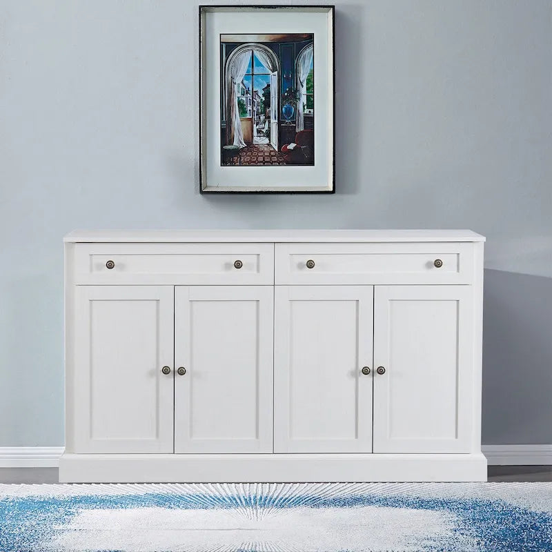 Minimalistisches Sideboard aus Holz mit 2 Schubladen und 2 Türen