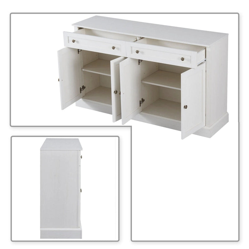 Minimalistisches Sideboard aus Holz mit 2 Schubladen und 2 Türen