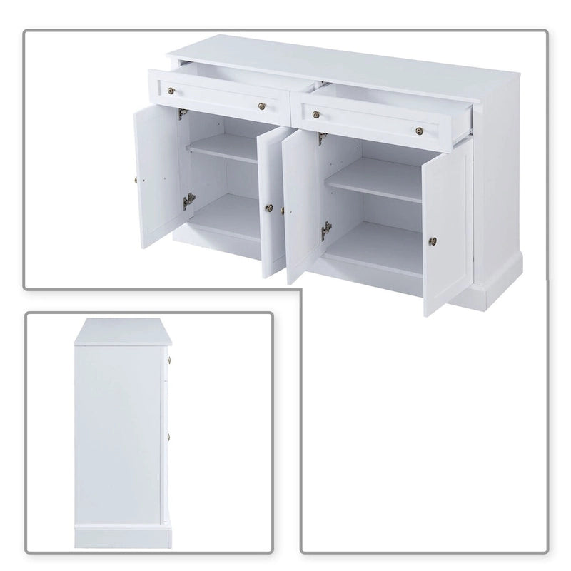 Minimalistisches Sideboard aus Holz mit 2 Schubladen und 2 Türen