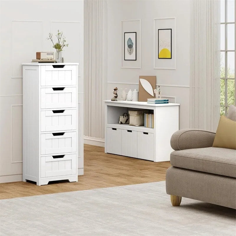 Badezimmer-Bodenschrank mit 5 Schubladen