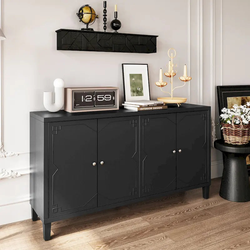 4-türiges Sideboard aus Holz für das Wohnzimmer
