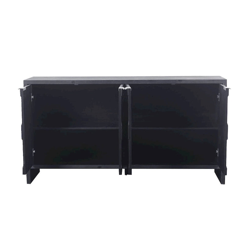 Bauernhaus-Sideboard aus Holz mit 4 Türen