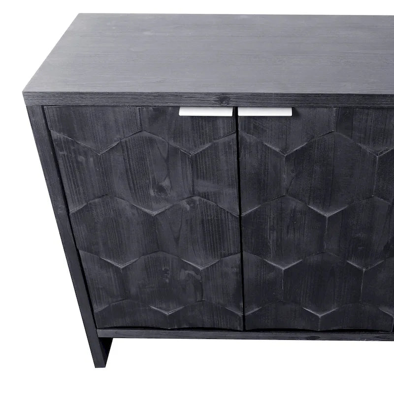 Bauernhaus-Sideboard aus Holz mit 4 Türen