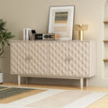Modernes 4-türiges Sideboard mit gewölbten Türen mit Muster