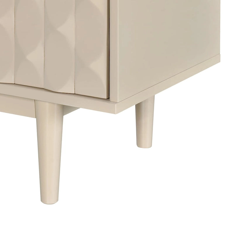 Modernes 4-türiges Sideboard mit gewölbten Türen mit Muster