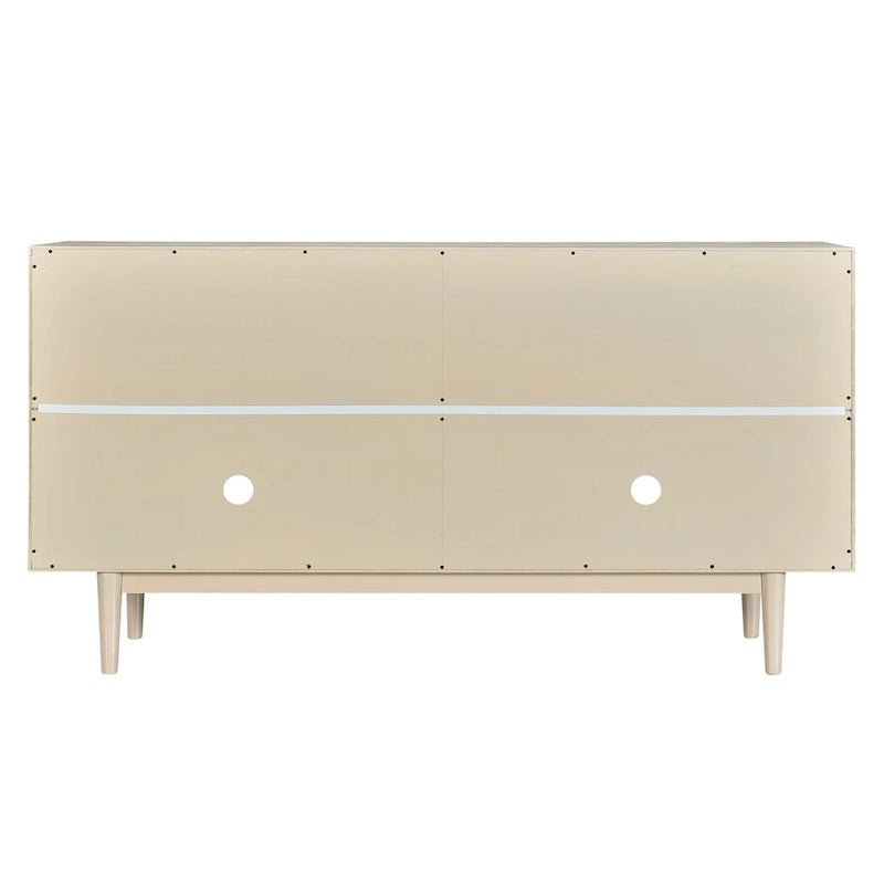 Modernes 4-türiges Sideboard mit gewölbten Türen mit Muster