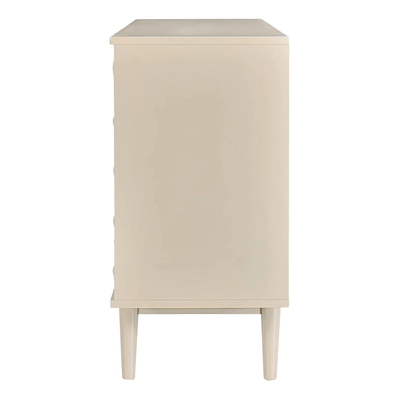Modernes 4-türiges Sideboard mit gewölbten Türen mit Muster