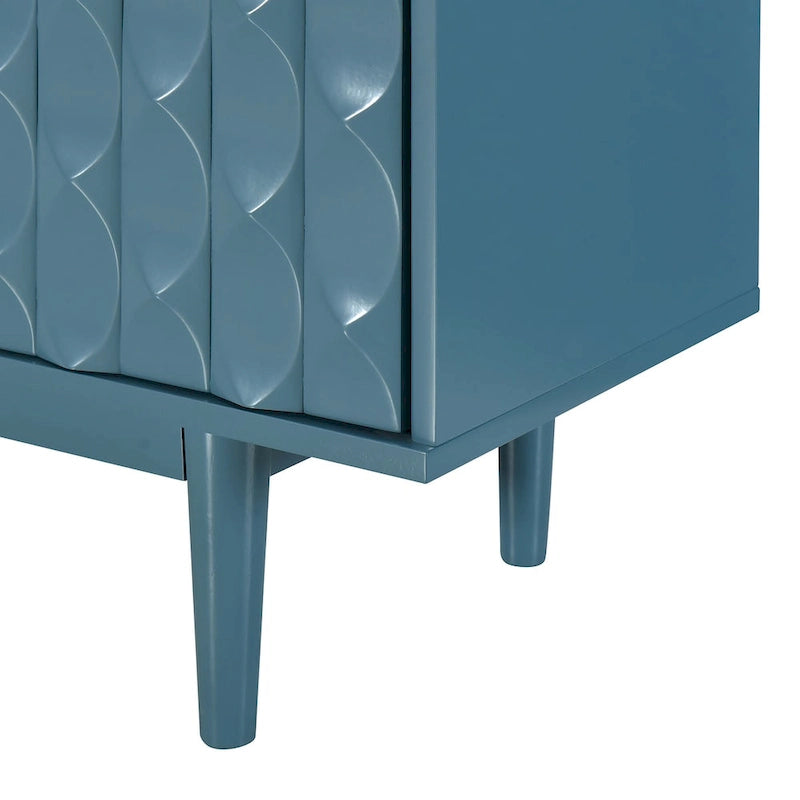 Modernes 4-türiges Sideboard mit gewölbten Türen mit Muster