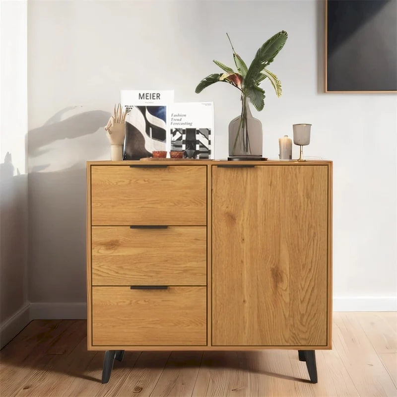 Holzsideboard mit 3 Schubladen