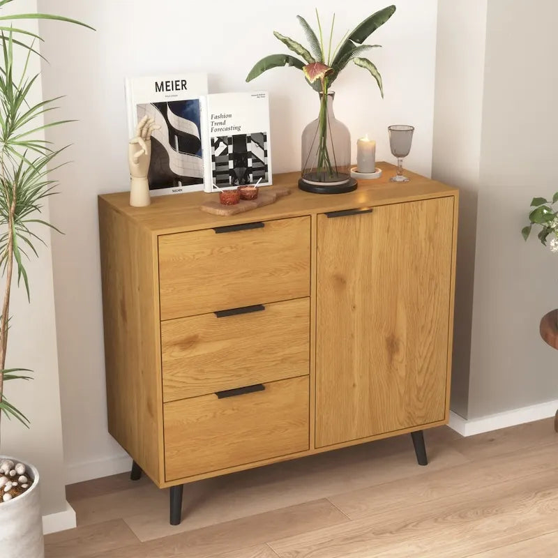 Holzsideboard mit 3 Schubladen