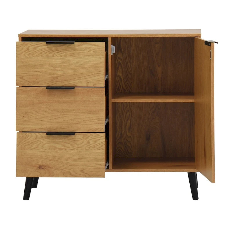 Holzsideboard mit 3 Schubladen