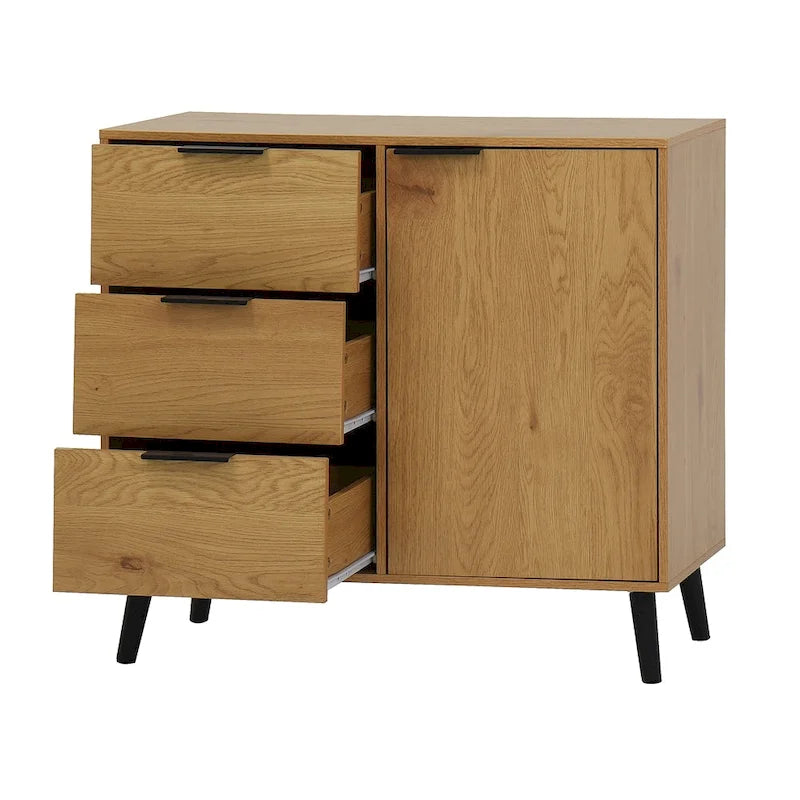 Holzsideboard mit 3 Schubladen