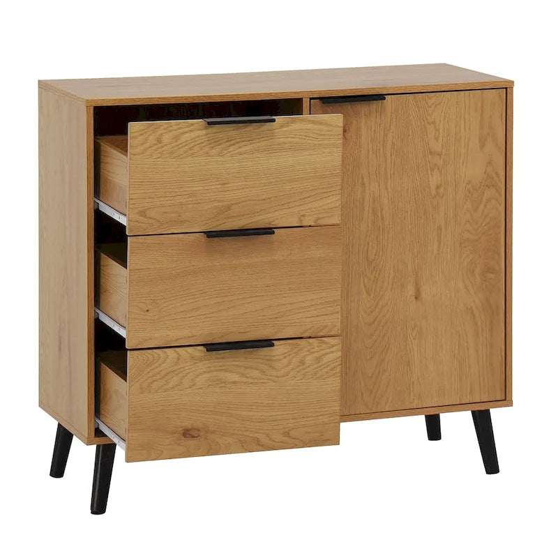 Holzsideboard mit 3 Schubladen