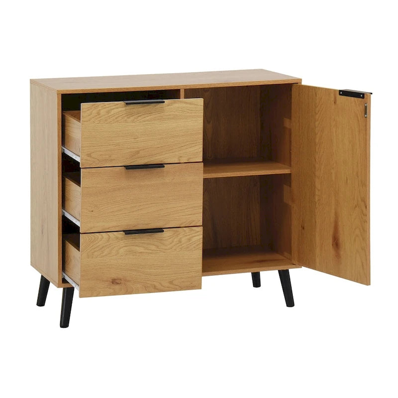 Holzsideboard mit 3 Schubladen