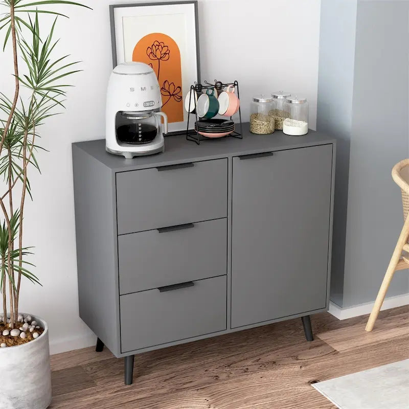 Holzsideboard mit 3 Schubladen