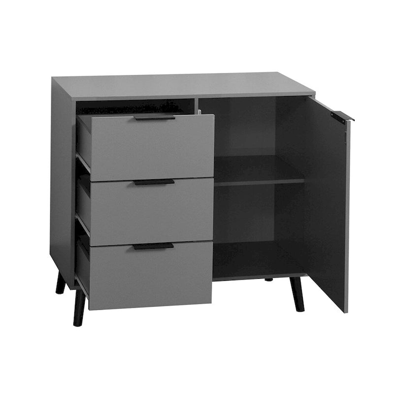 Holzsideboard mit 3 Schubladen