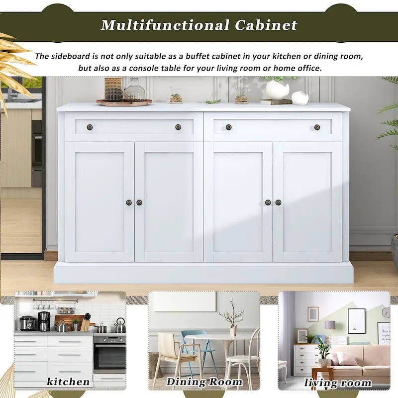58" Sideboard aus MDF mit verstellbaren Einlegeböden